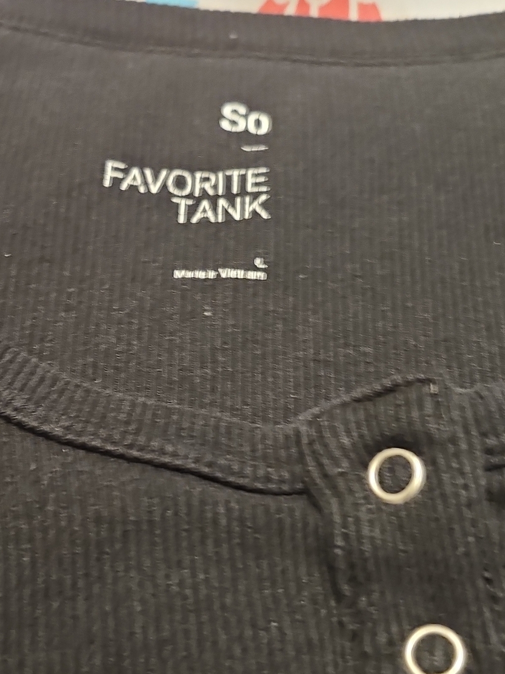 So Favorite Tank Ribbed Black Men's Tank Top